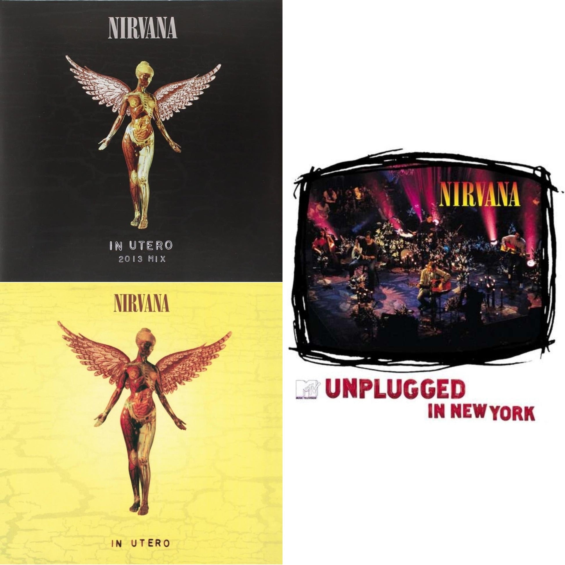 This is a 3 LP Vinyl SKU bundle.
1.This LP Vinyl is brand new.Format: LP VinylMusic Style: GrungeThis item's title is: In Utero: 2013 Mix (2LP)Artist: NirvanaLabel: GEFFEN RECORDSBarcode: 602537483471Release Date: 5/19/2014
2.This LP Vinyl is brand new.