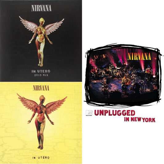 This is a 3 LP Vinyl SKU bundle.
1.This LP Vinyl is brand new.Format: LP VinylMusic Style: GrungeThis item's title is: In Utero: 2013 Mix (2LP)Artist: NirvanaLabel: GEFFEN RECORDSBarcode: 602537483471Release Date: 5/19/2014
2.This LP Vinyl is brand new.