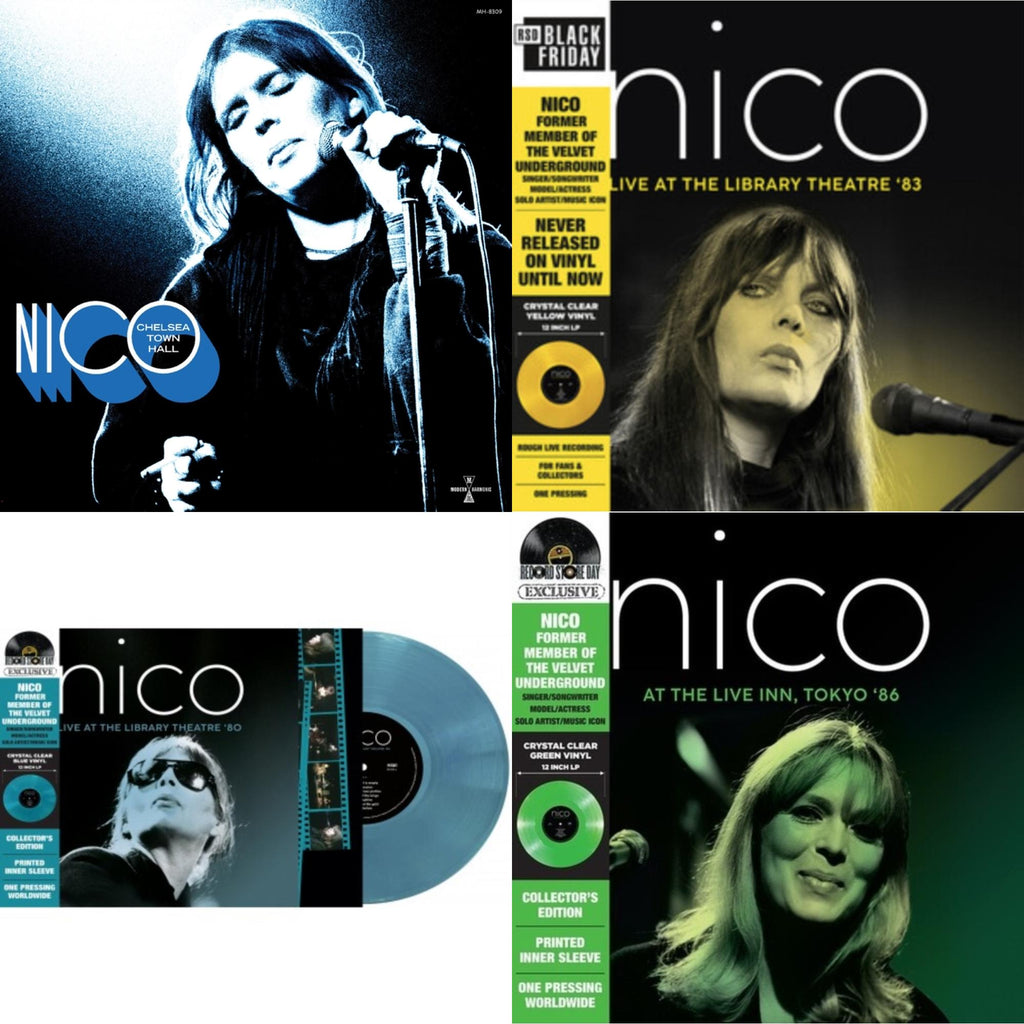 Chelsea Town Hall (Blue Vinyl/2LP) & Librairy Theatre '83 (Crystal Clear Yellow Tint LP Vinyl) & Live At The Library Theatre '80 (Deluxe/Crystal Clear Light Blue LP Vinyl) & At The Live Inn, Tokyo '86 (Deluxe/Crystal Clear Green LP Vinyl)