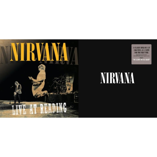 This is a 2 LP Vinyl SKU bundle.
1.This LP Vinyl is brand new.Format: LP VinylMusic Style: EurodanceThis item's title is: Live At ReadingArtist: NirvanaLabel: GEFFENBarcode: 602527212173Release Date: 12/21/2009
2.This LP Vinyl is brand new.