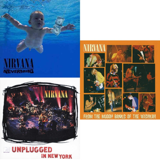 This is a 3 CD SKU bundle.
1.This CD is brand new.Format: CDMusic Style: GrungeThis item's title is: NevermindArtist: NirvanaLabel: GEFFENBarcode: 602527779089Release Date: 9/27/2011
2.This CD is brand new.