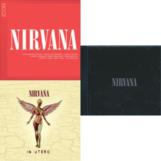 This is a 3 CD SKU bundle.
1.This CD is brand new.Format: CDMusic Style: GrungeThis item's title is: IconArtist: NirvanaLabel: GEFFENBarcode: 602527473260Release Date: 8/31/2010
2.This CD is brand new.