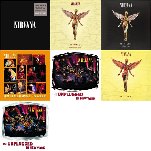 This is a 7 LP Vinyl SKU bundle.
1.This LP Vinyl is brand new.Format: LP VinylMusic Style: GrungeThis item's title is: In UteroArtist: NirvanaLabel: Universal Music GroupBarcode: 602537483464Release Date: 9/24/2013
2.This LP Vinyl is brand new.