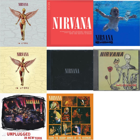 This is a 8 CD SKU bundle.
1.This CD is brand new.Format: CDMusic Style: GrungeThis item's title is: In Utero (30Th Anniversary) (2CD)Artist: NirvanaLabel: UMeBarcode: 602455178572Release Date: 10/27/2023
2.This CD is brand new.