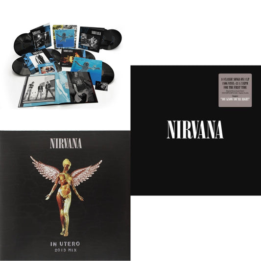 This is a 3 LP Vinyl SKU bundle.
1.This LP Vinyl is brand new.Format: LP VinylMusic Style: Alternative RockThis item's title is: Nevermind (30Th Anniversary/Super Deluxe/8LP/7Inch)Artist: NirvanaLabel: GEFFENBarcode: 602435979861Release Date: 5/27/2022
2.This LP Vinyl is brand new.