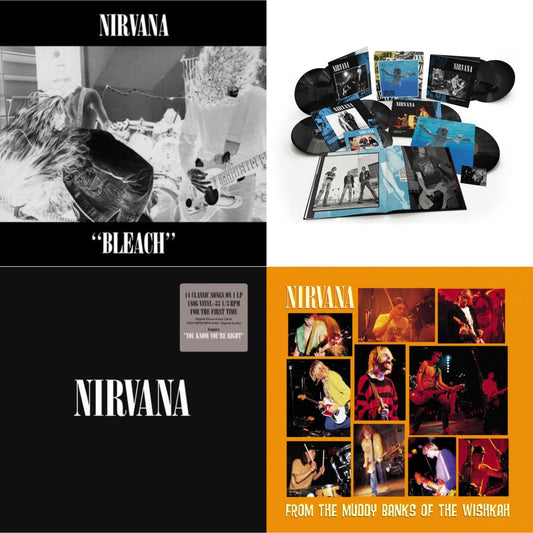 This is a 4 LP Vinyl SKU bundle.
1.This LP Vinyl is brand new.Format: LP VinylMusic Style: GrungeThis item's title is: BleachArtist: NirvanaLabel: SUBPOPBarcode: 098787003413Release Date: 10/1/1993
2.This LP Vinyl is brand new.