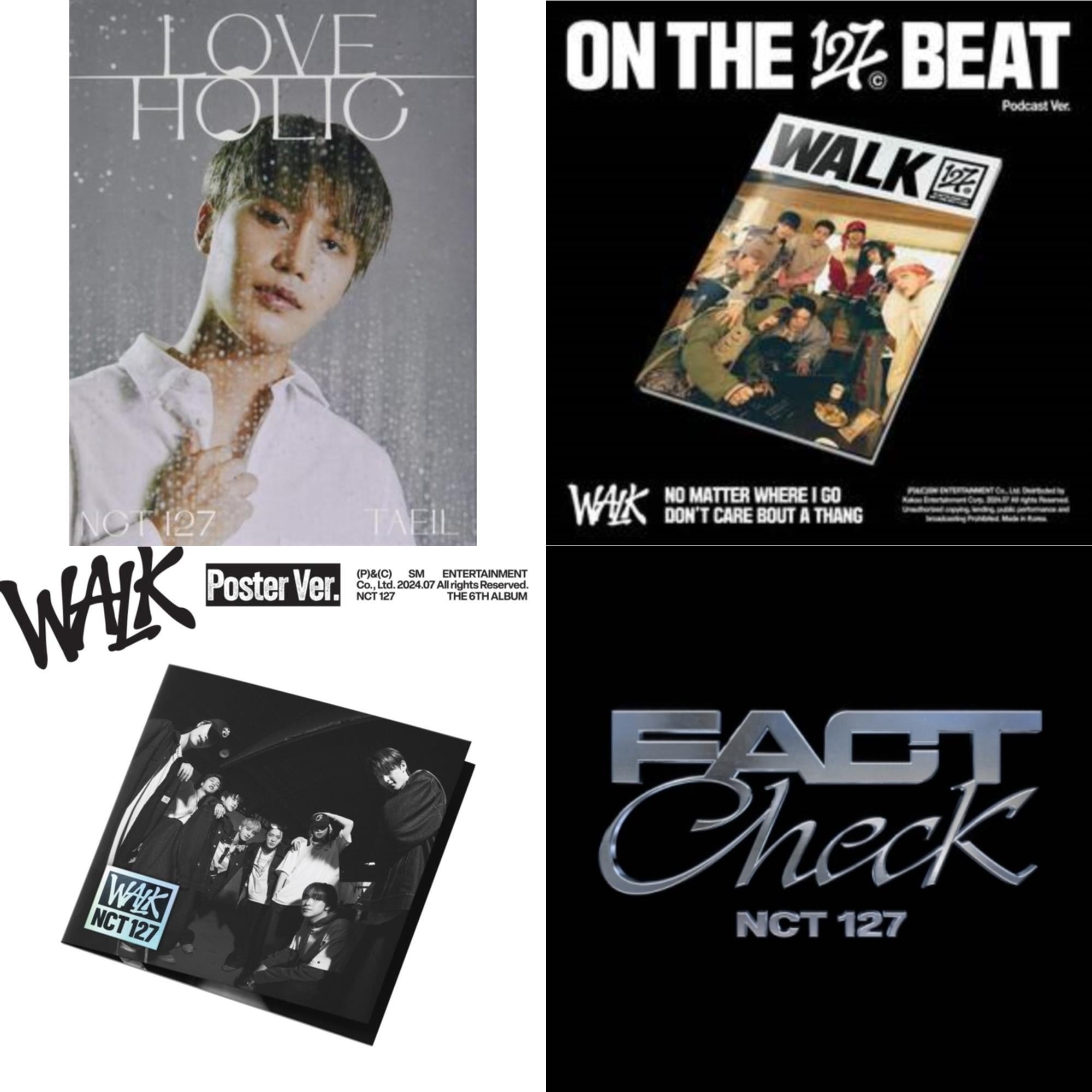 Loveholic: Taeil Ver. (Limited/Trading Card Type B) & Walk - The 6Th Album (Podcast Ver.) & Walk - The 6Th Album (Poster Ver.) & Fact Check Vol.5 (Photobook Ver.)