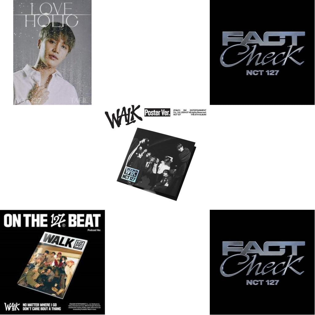 Loveholic: Taeil Ver. (Limited/Trading Card Type B) & Walk - The 6Th Album (Podcast Ver.) & Walk - The 6Th Album (Poster Ver.) & Fact Check Vol.5 (Photo Case Ver.) & Fact Check Vol.5 (Photobook Ver.)
