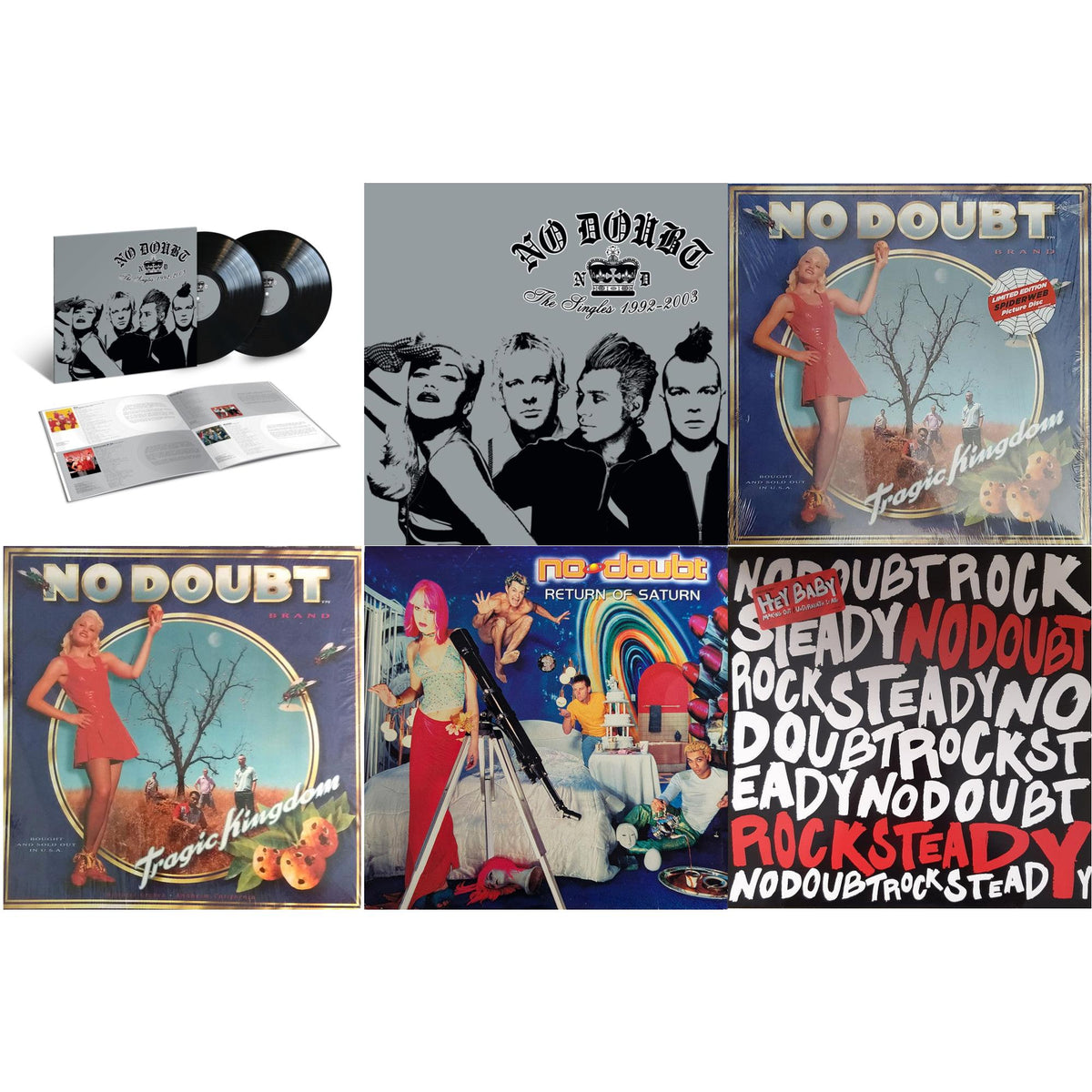 Singles 1992-2003 (2LP) & Singles 1992-2003 (2LP/Orange Vinyl) & Tragic Kingdom (Picture Disc) & Tragic Kingdom & Return Of Saturn & Rock Steady