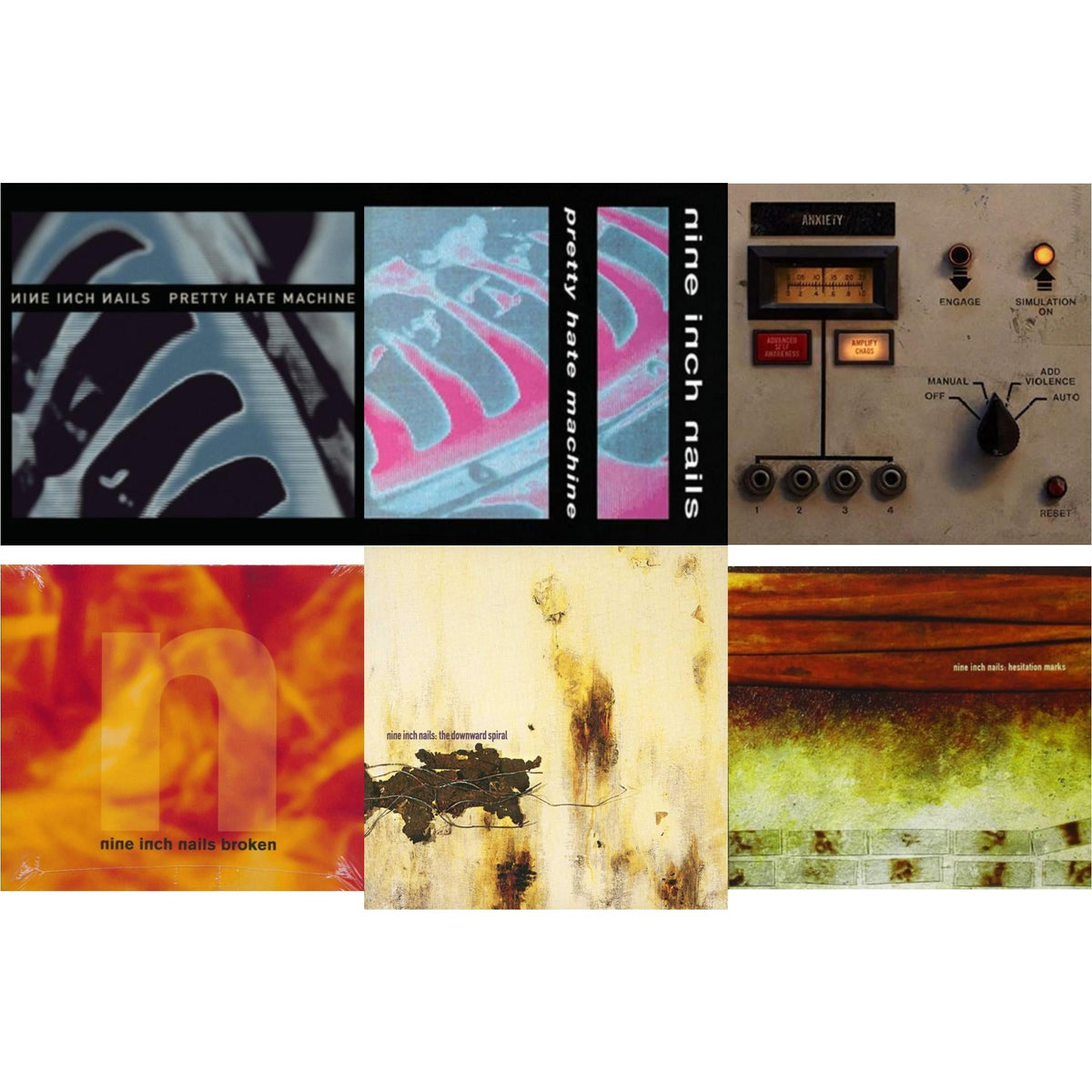 Pretty Hate Machine & Pretty Hate Machine & Add Violence Ep & Broken & Downward Spiral & Hesitation Marks