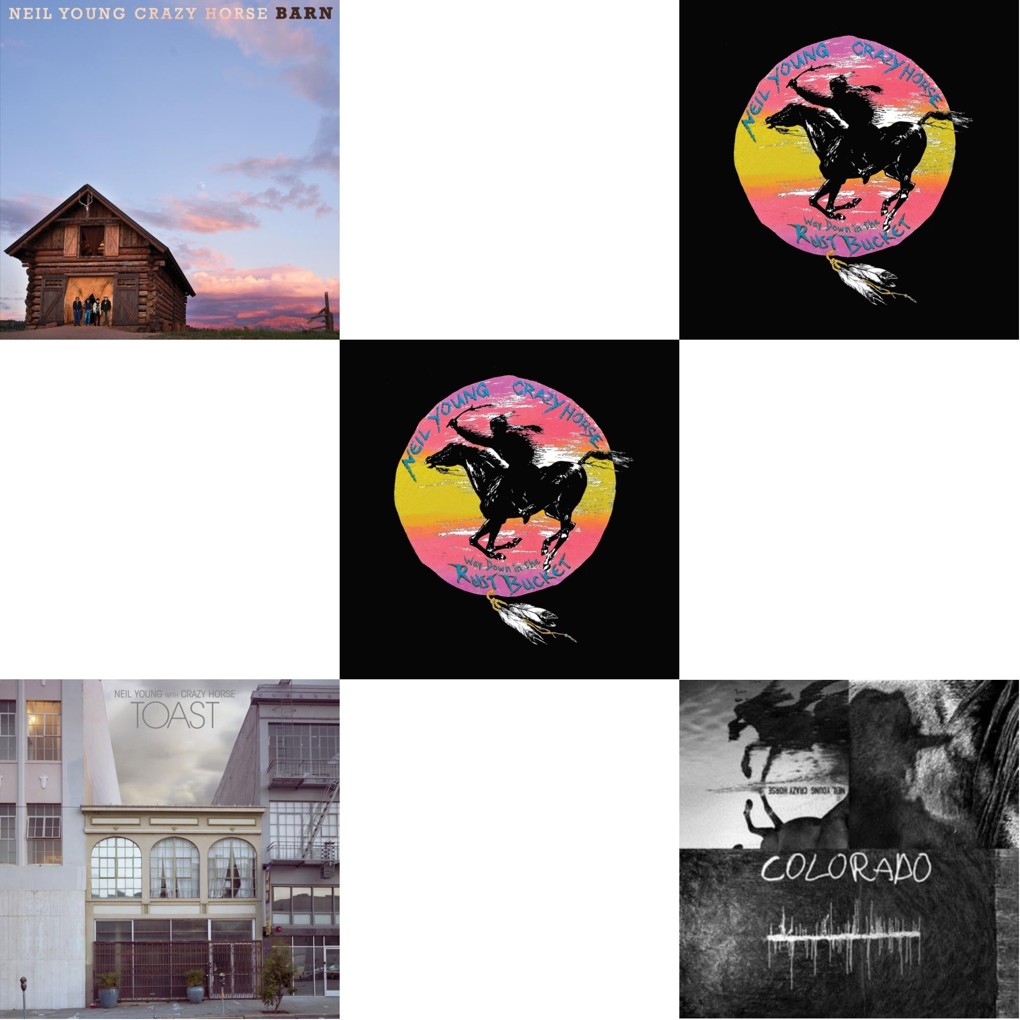 Barn (Deluxe Edition/LP/CD/Blu-Ray) & Toast (2LP) & Way Down In The Rust Bucket (Deluxe/4LP/2CD/DVD) & Way Down In The Rust Bucket (4LP) & Colorado (3-Sided 2LP/7Inch)