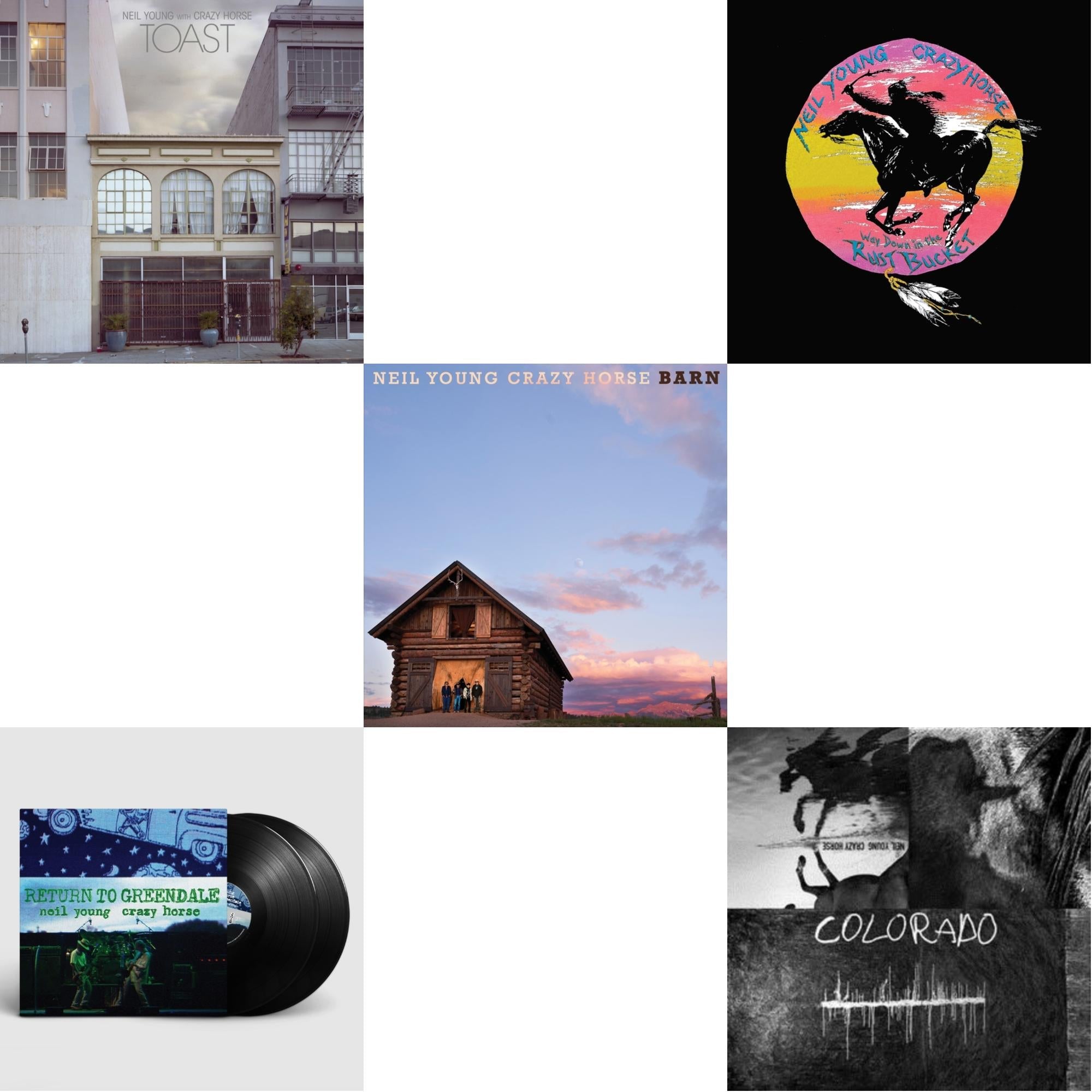 Barn (Deluxe Edition/LP/CD/Blu-Ray) & Toast (2LP) & Way Down In The Rust Bucket (4LP) & Return To Greendale & Colorado (3-Sided 2LP/7Inch)