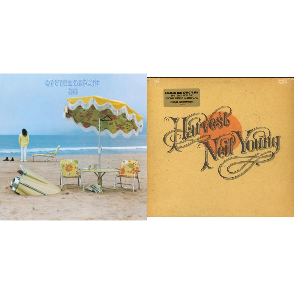 On The Beach (Clear LP Vinyl/50Th Ann) & Harvest