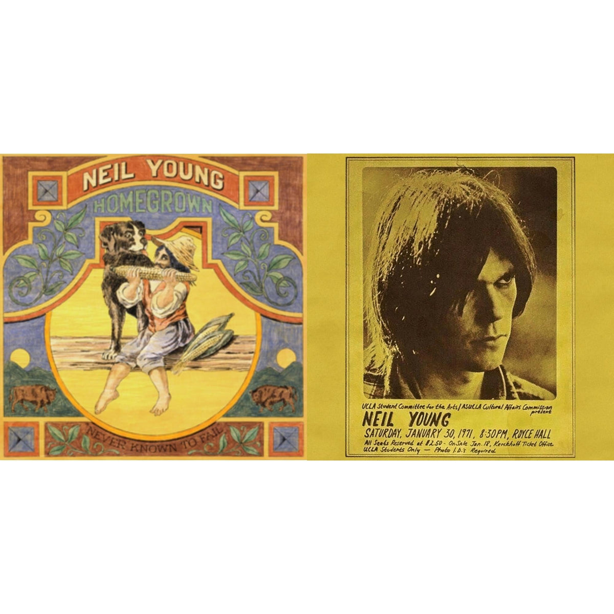 Neil Young - Royce Hall 1971 & Homegrown - LP Vinyl Bundle