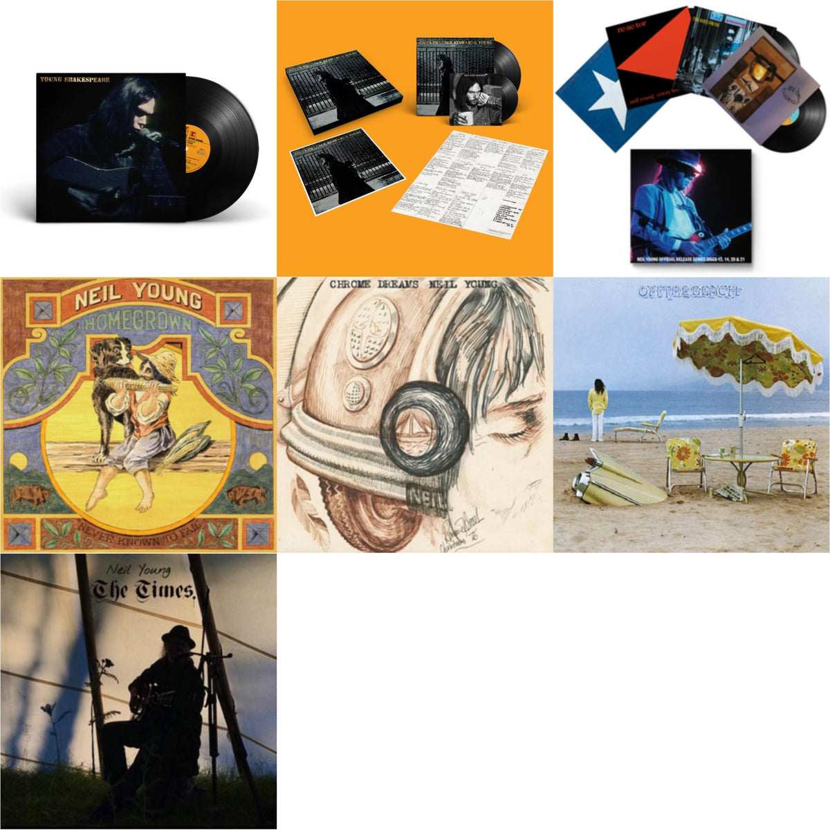 Chrome Dreams (2LP) & Times & Young Shakespeare & After The Gold Rush (50Th Anniv Ed) & Official Release Series Discs 13, 14, 20 & 21 & Homegrown & On The Beach