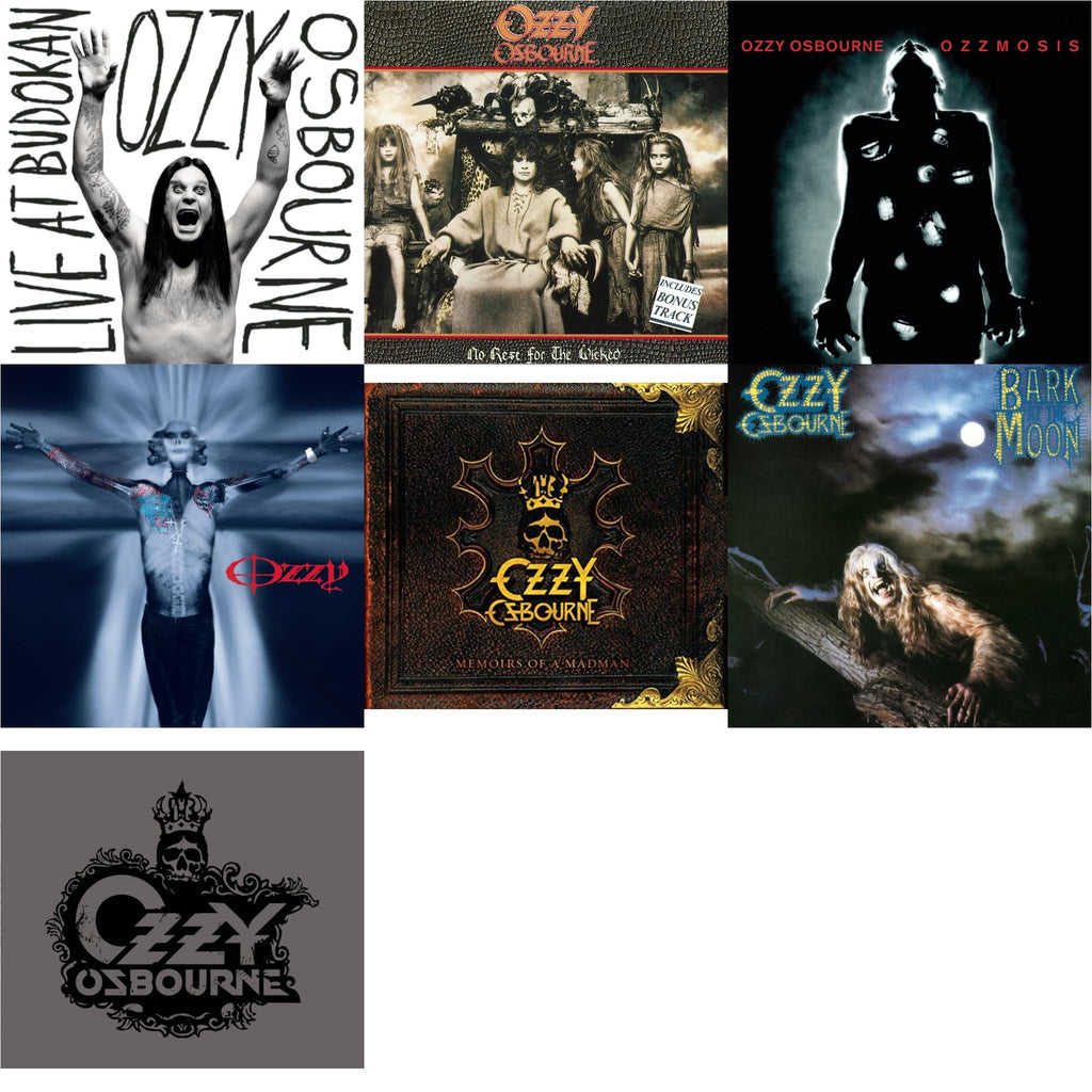 Live At Budokan & No Rest For The Wicked & Ozzmosis & Down To Earth & Memoirs Of A Madman & Bark At The Moon & Black Rain