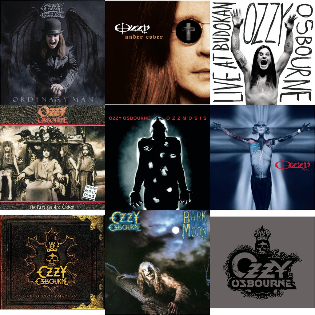 Ordinary Man (Jewel Case) & Under Cover & Live At Budokan & No Rest For The Wicked & Ozzmosis & Down To Earth & Memoirs Of A Madman & Bark At The Moon & Black Rain