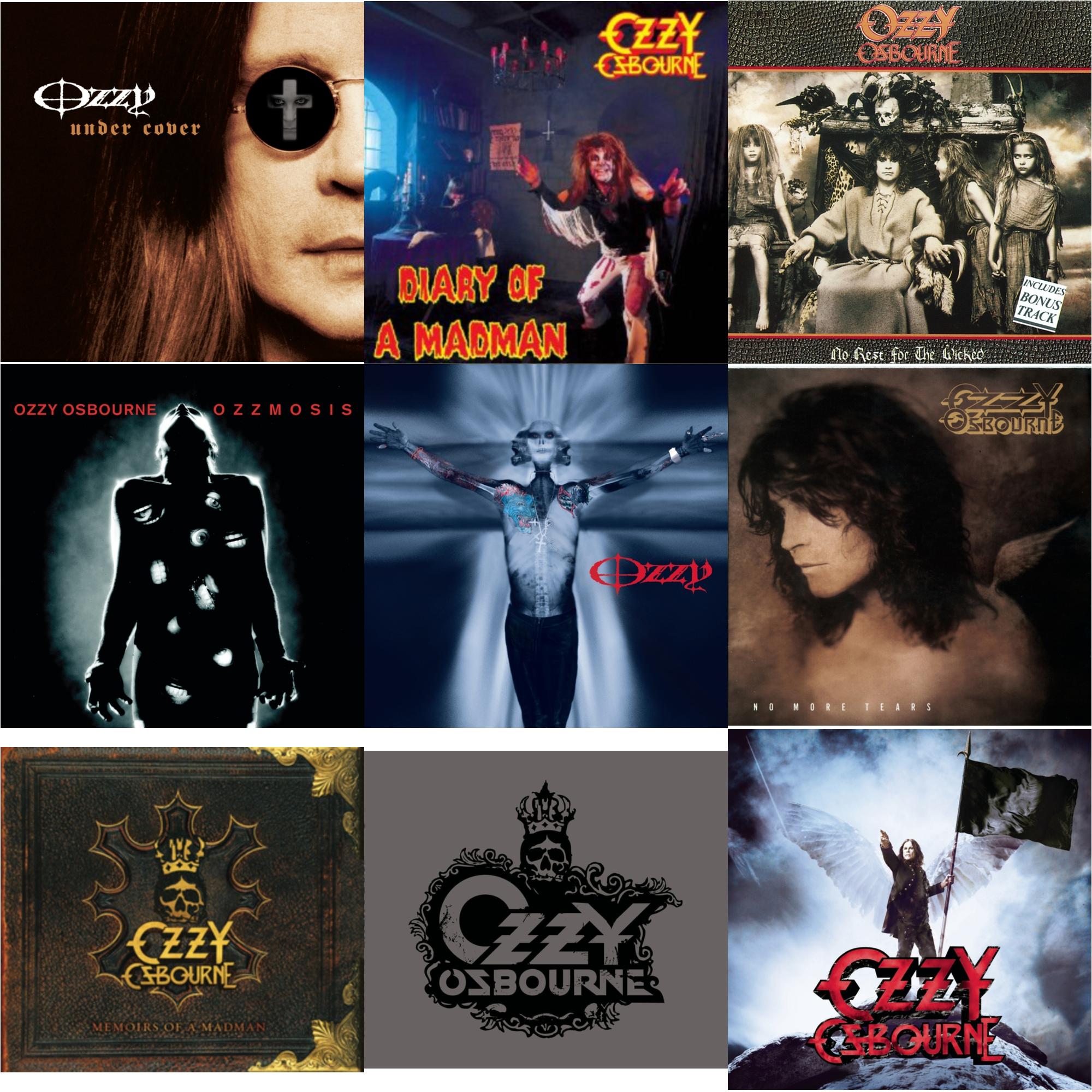 Under Cover & Diary Of A Mad Man & No Rest For The Wicked & Ozzmosis & Down To Earth & No More Tears & Memoirs Of A Madman & Black Rain & Scream