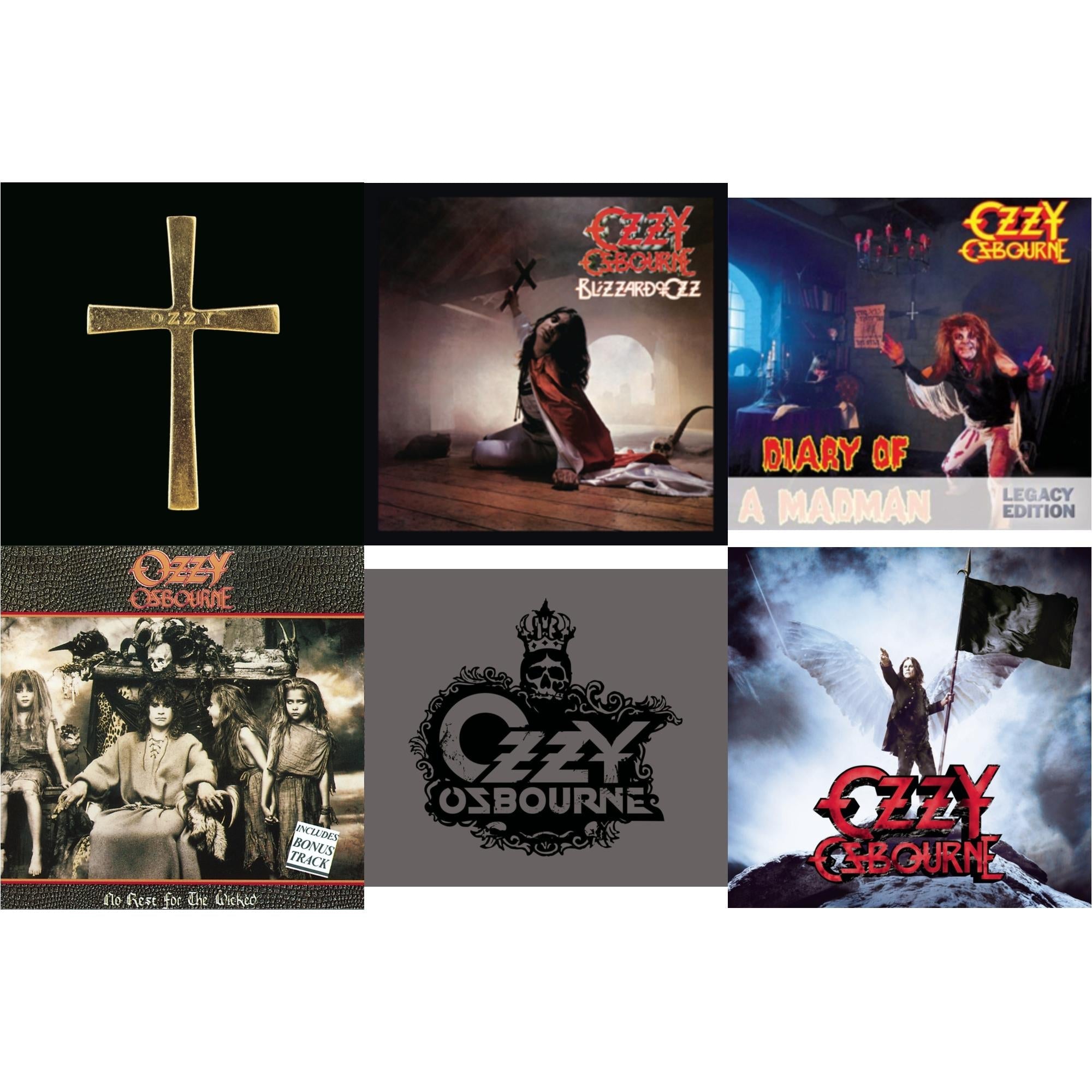 Ozzman Cometh & Blizzard Of Ozz & Diary Of A Madman & No Rest For The Wicked & Black Rain & Scream