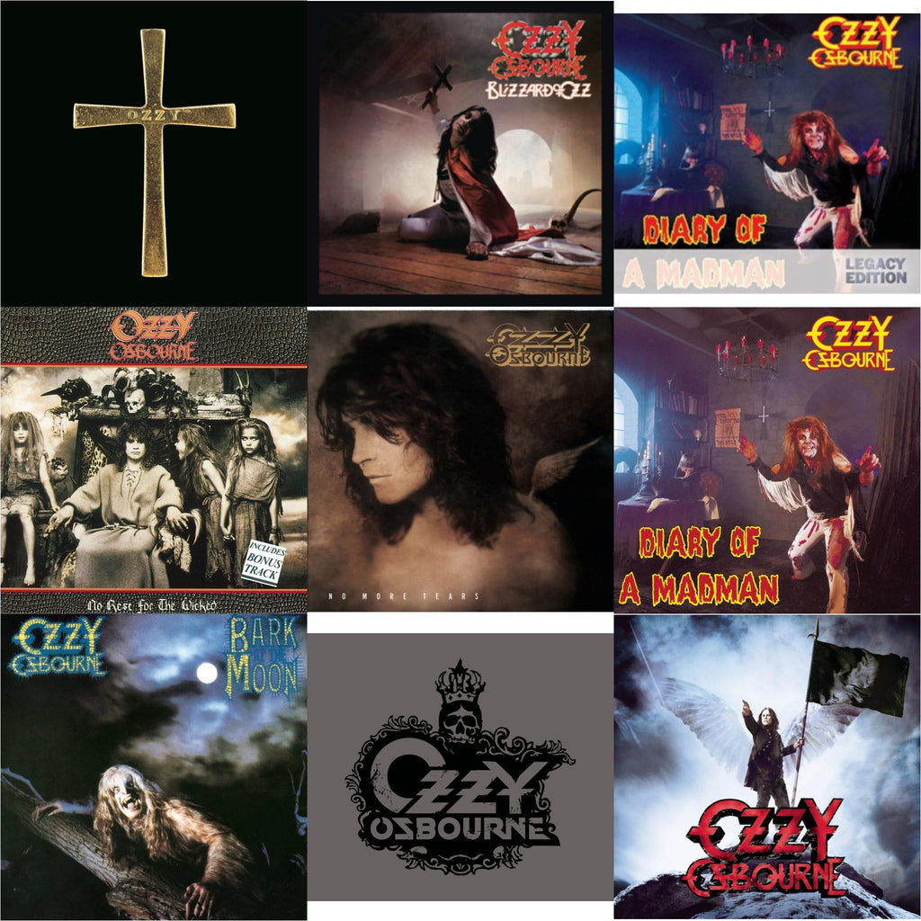 Ozzman Cometh & Blizzard Of Ozz & Diary Of A Madman & No Rest For The Wicked & No More Tears & Diary Of A Madman & Bark At The Moon & Black Rain & Scream