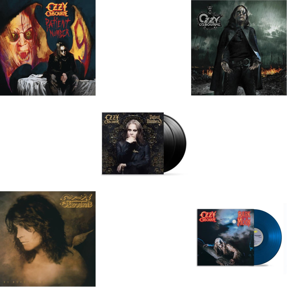 This is a 5 LP Vinyl SKU bundle.
1.This LP Vinyl is brand new.Format: LP VinylMusic Style: Heavy MetalThis item's title is: No More Tears (2LP)Artist: Ozzy OsbourneLabel: LEGACYBarcode: 194398772714Release Date: 9/17/2021
2.This LP Vinyl is brand new.