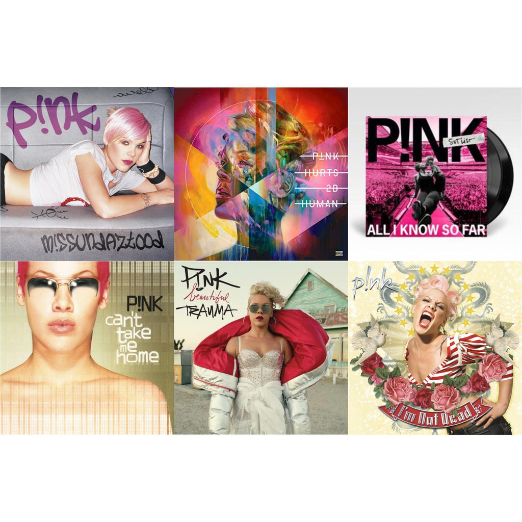 Missundaztood (2LP/140G) & Hurts 2B Human (150G/2LP/Dl Code) & All I Know So Far: Setlist (X) (2LP/140G) & Can't Take Me Home (2LP/Gold Vinyl/150G/Dl Card) & Beautiful Trauma (X) (2 LP/150G/Dl Card) & I’M Not Dead (Pink LP Vinyl)V