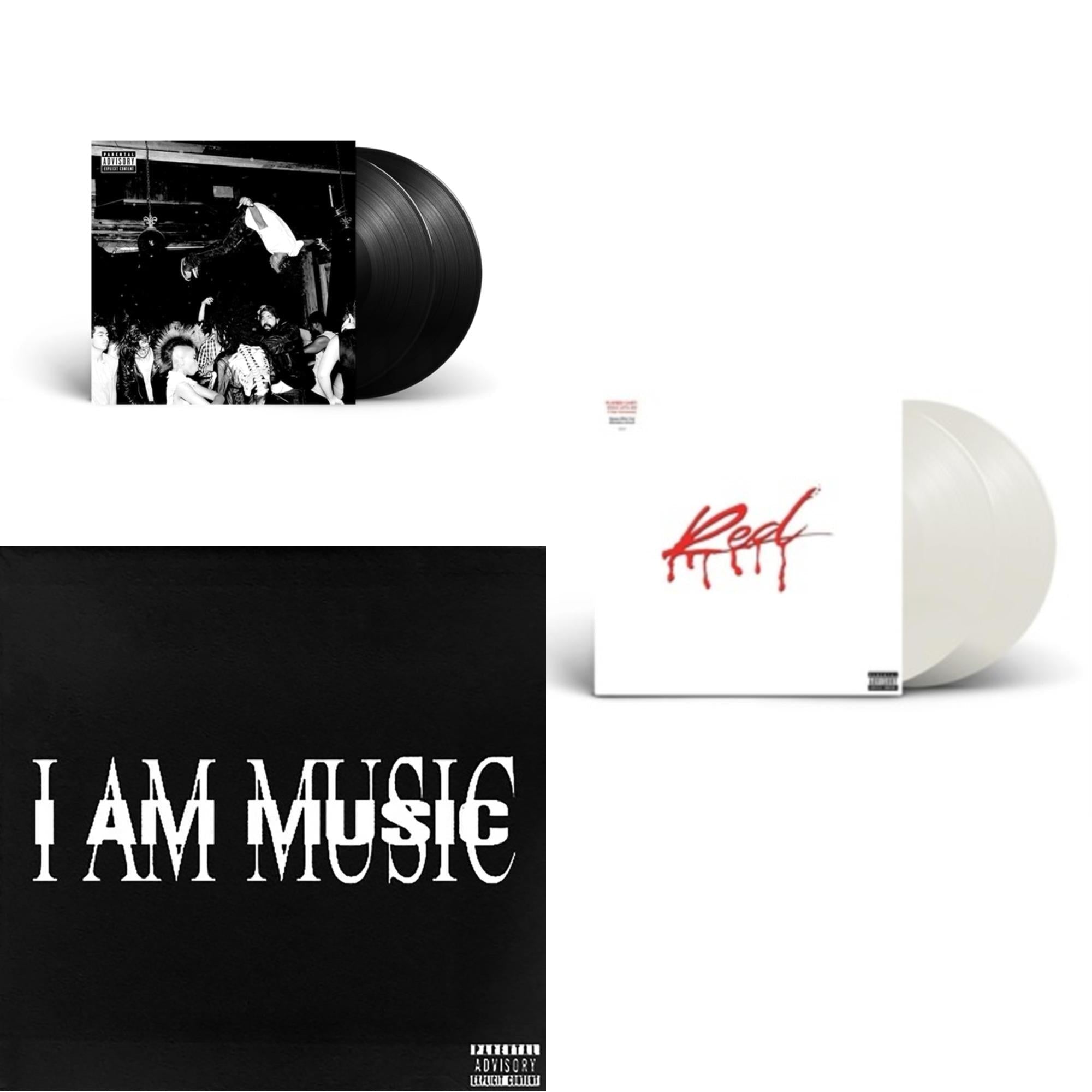 Die Lit (2LP) & Music (X) (2LP) & Whole Lotta Red (X) (5 Year Anniversary Edition) (Rain Cloud White Vinyl/2LP)