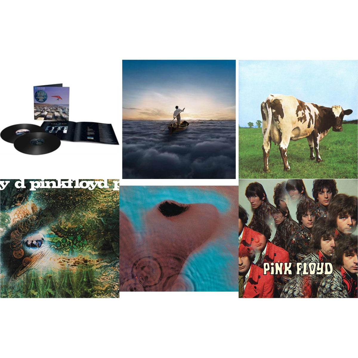 Momentary Lapse Of Reason (Remixed & Updated) (2LP) & Endless River (2LP/180G) & Piper At The Gates Of Dawn (180G/2016 Version) & Saucerful Of Secrets (180G) & Atom Heart Mother (180G/Gatefold/2016 Version) & Meddle (180G/Gatefold/2016 Version)