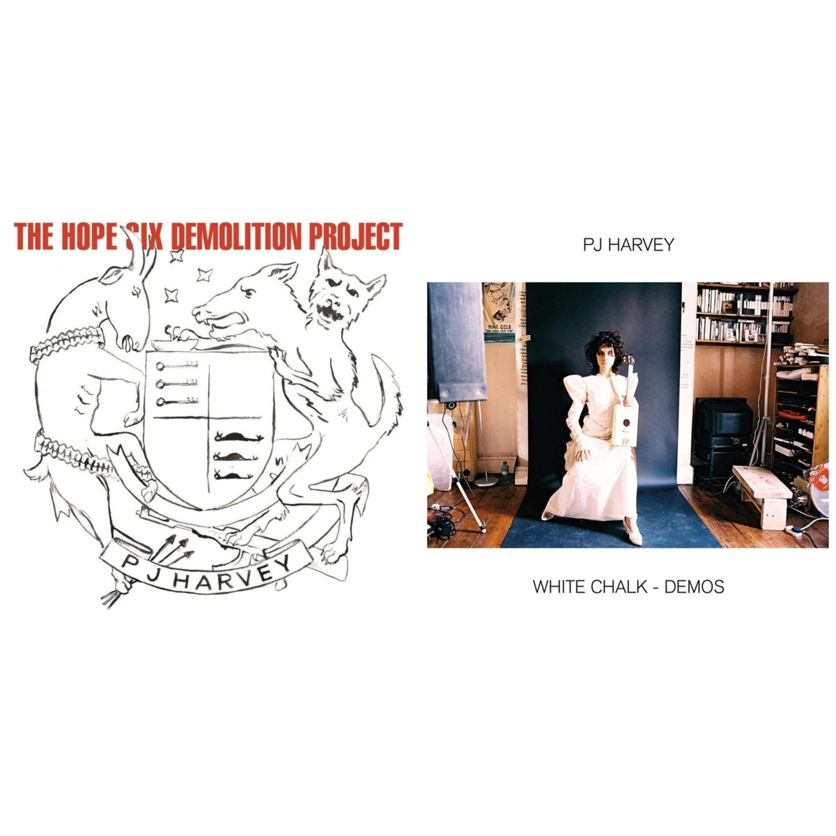 Pj Harvey - White Chalk (Demos) & Hope Six Demolition Project - LP Vinyl Bundle