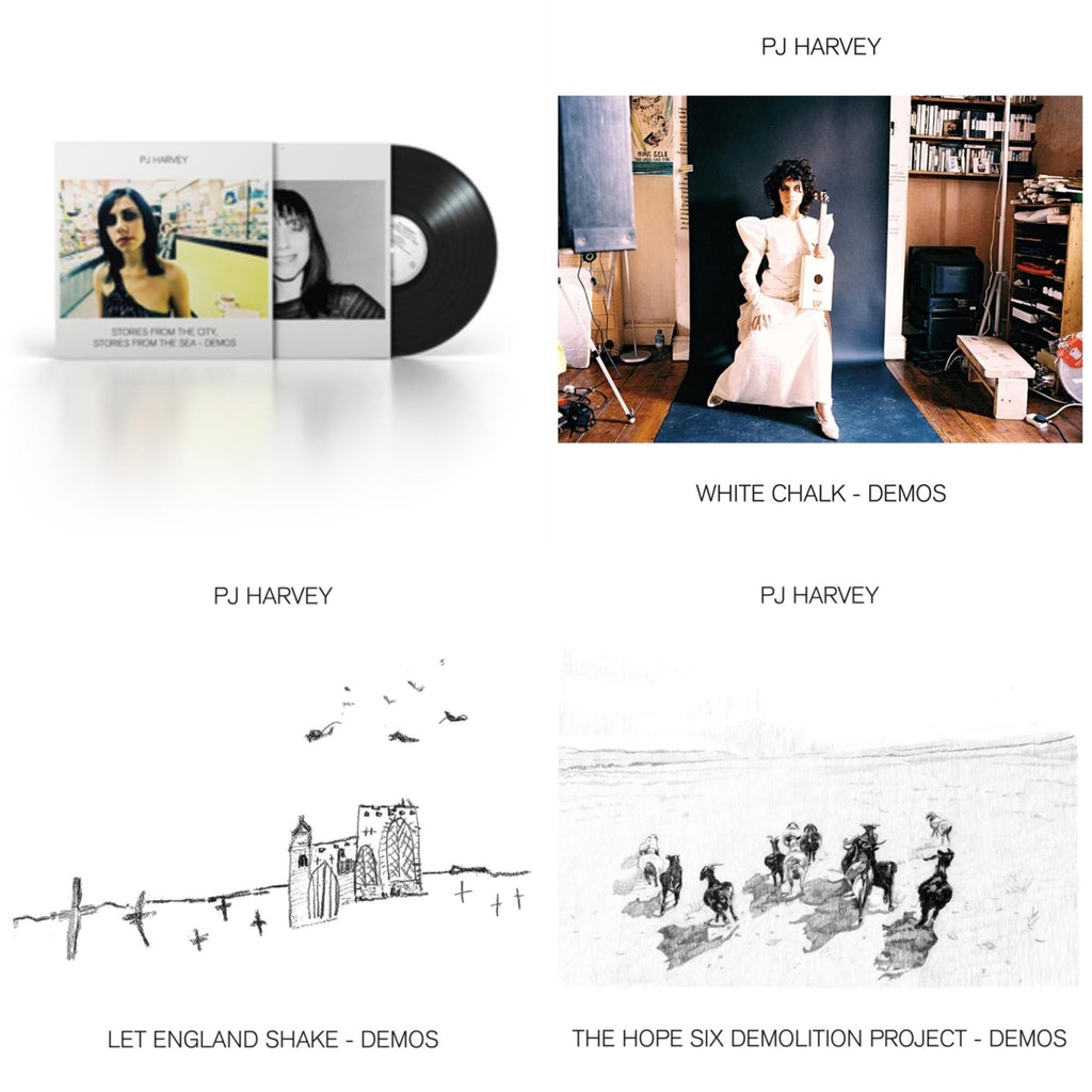 Pj Harvey - White Chalk (Demos) & Let England Shake - Demos & Hope Six Demolition Project - Demos & Stories From The City, Stories From The Sea - Demos - LP Vinyl Bundle