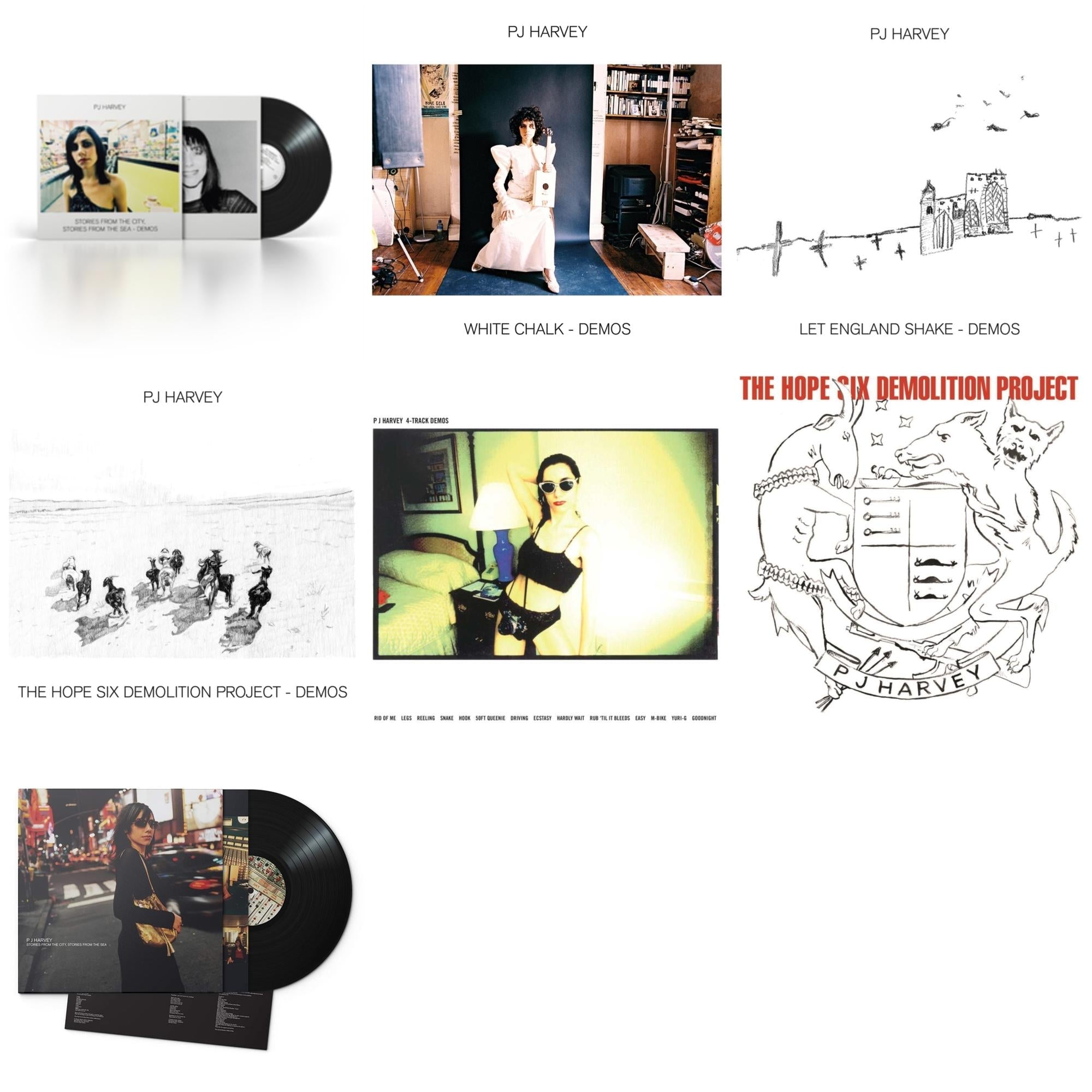 This is a 7 LP Vinyl SKU bundle.
1.This LP Vinyl is brand new.Format: LP VinylMusic Style: Alternative RockThis item's title is: Stories From The City, Stories From The Sea - DemosArtist: Pj HarveyLabel: ISLANDBarcode: 602508985430Release Date: 2/26/2021
2.This LP Vinyl is brand new.