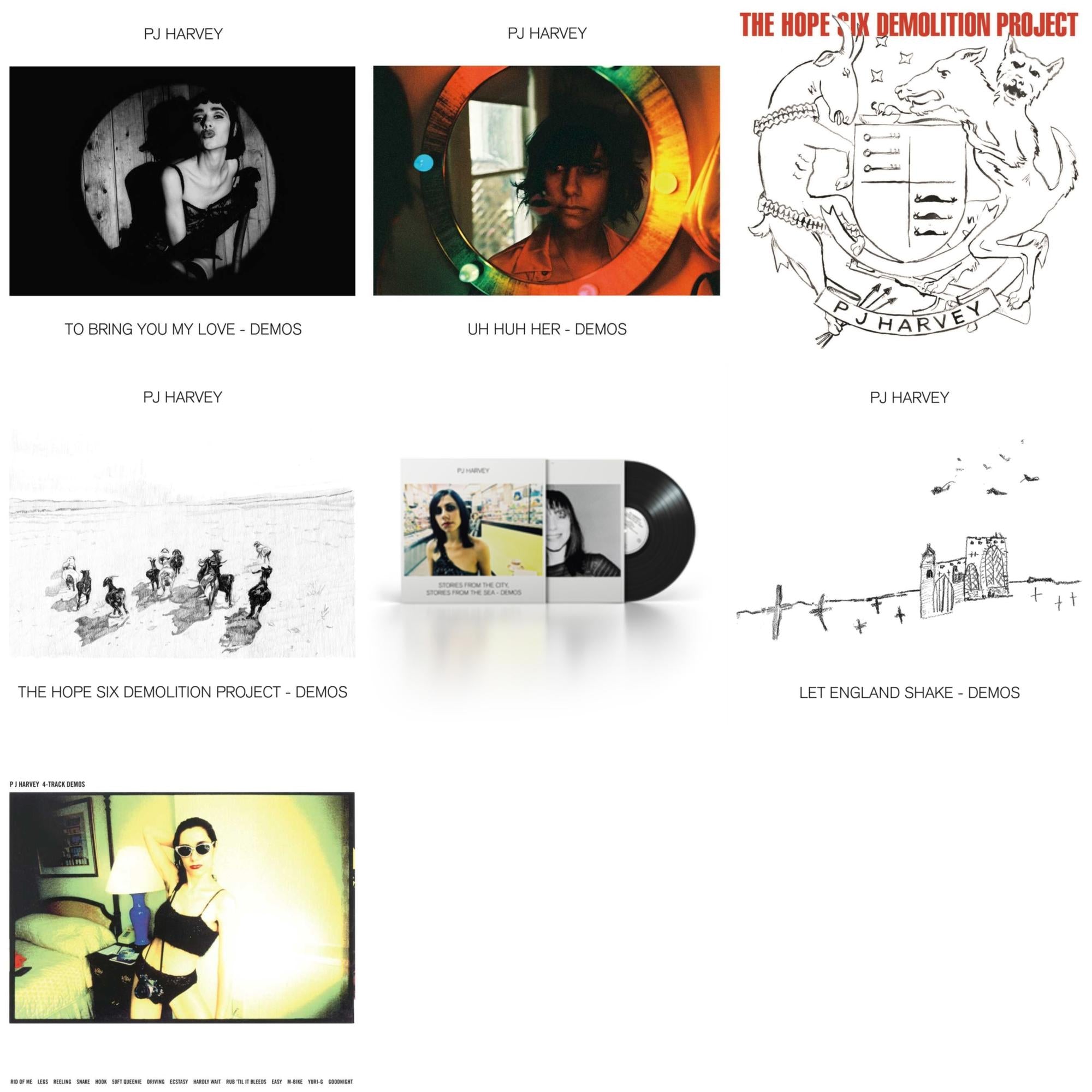 This is a 7 LP Vinyl SKU bundle.
1.This LP Vinyl is brand new.Format: LP VinylThis item's title is: Uh Huh Her (Demos)Artist: Pj HarveyLabel: ISLANDBarcode: 602507253240Release Date: 4/30/2021
2.This LP Vinyl is brand new.
