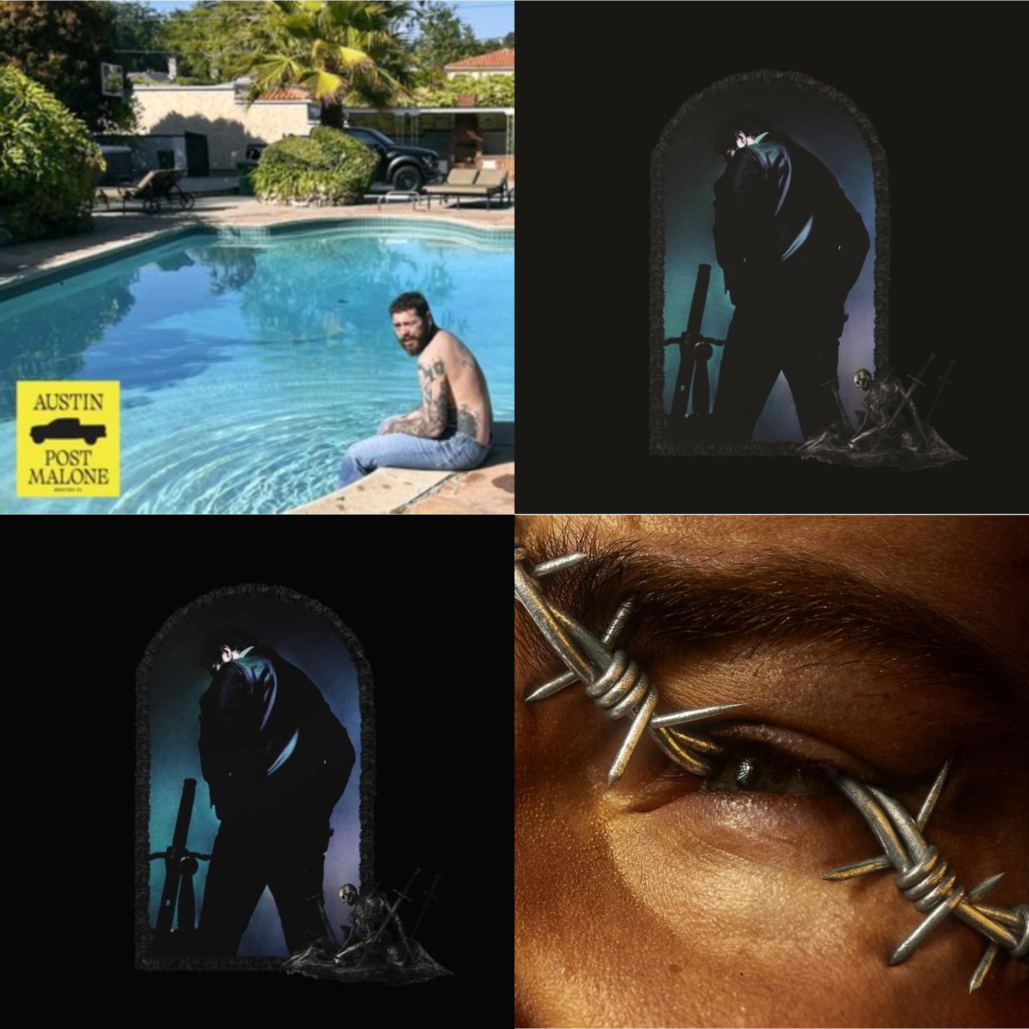 Austin (Forest Green/2LP) (X) & Hollywood's Bleeding (Lavender Vinyl/2LP) & Hollywood's Bleeding (2LP/Pink Vinyl) & Beerbongs & Bentleys (2LP/Clear Vinyl)