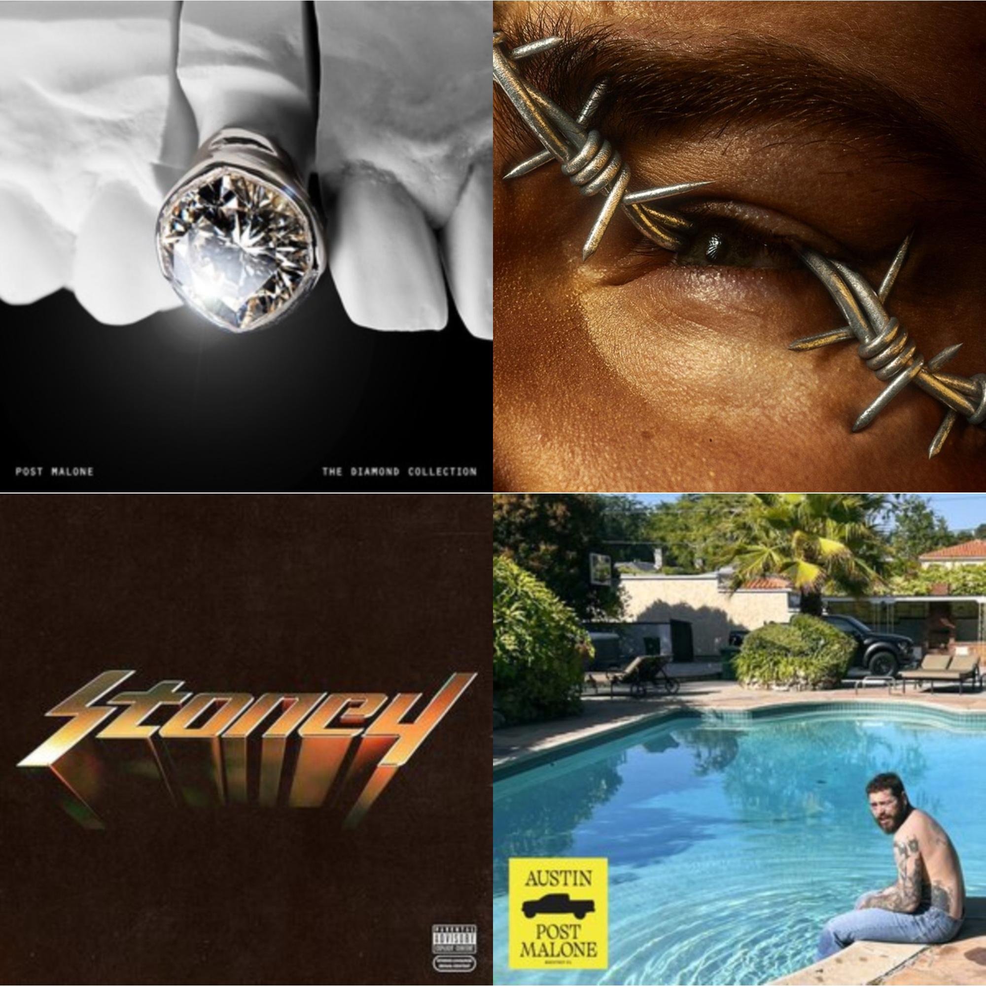 Austin (Forest Green/2LP) (X) & Diamond Collection (Metallic Silver Vinyl/2LP) & Stoney (Orange LP Vinyl) & Beerbongs & Bentleys (2LP/Clear Vinyl)