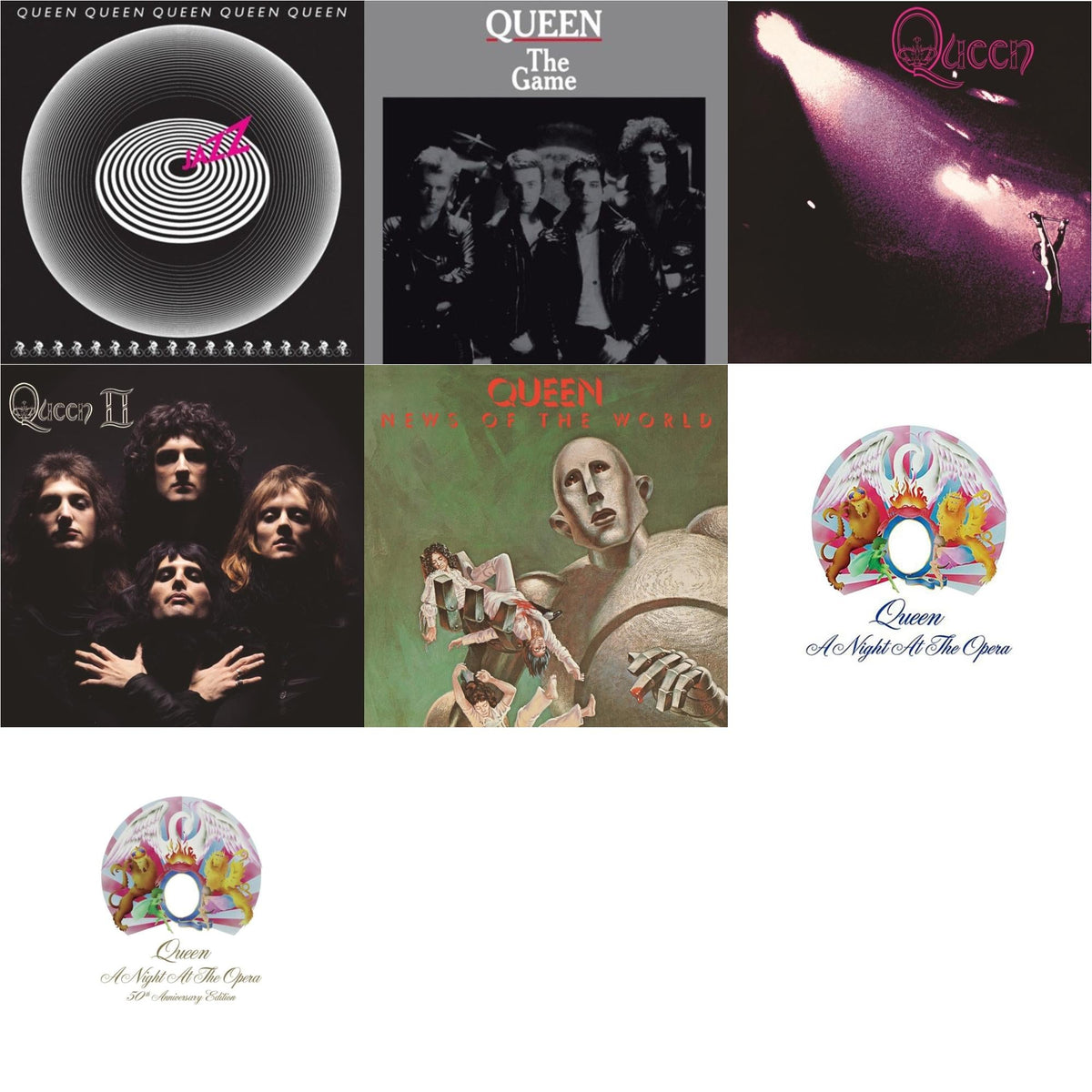 Jazz & Game & Queen & Queen Ii & News Of The World & Night At The Opera & Night At The Opera (180G/Clear LP Vinyl)