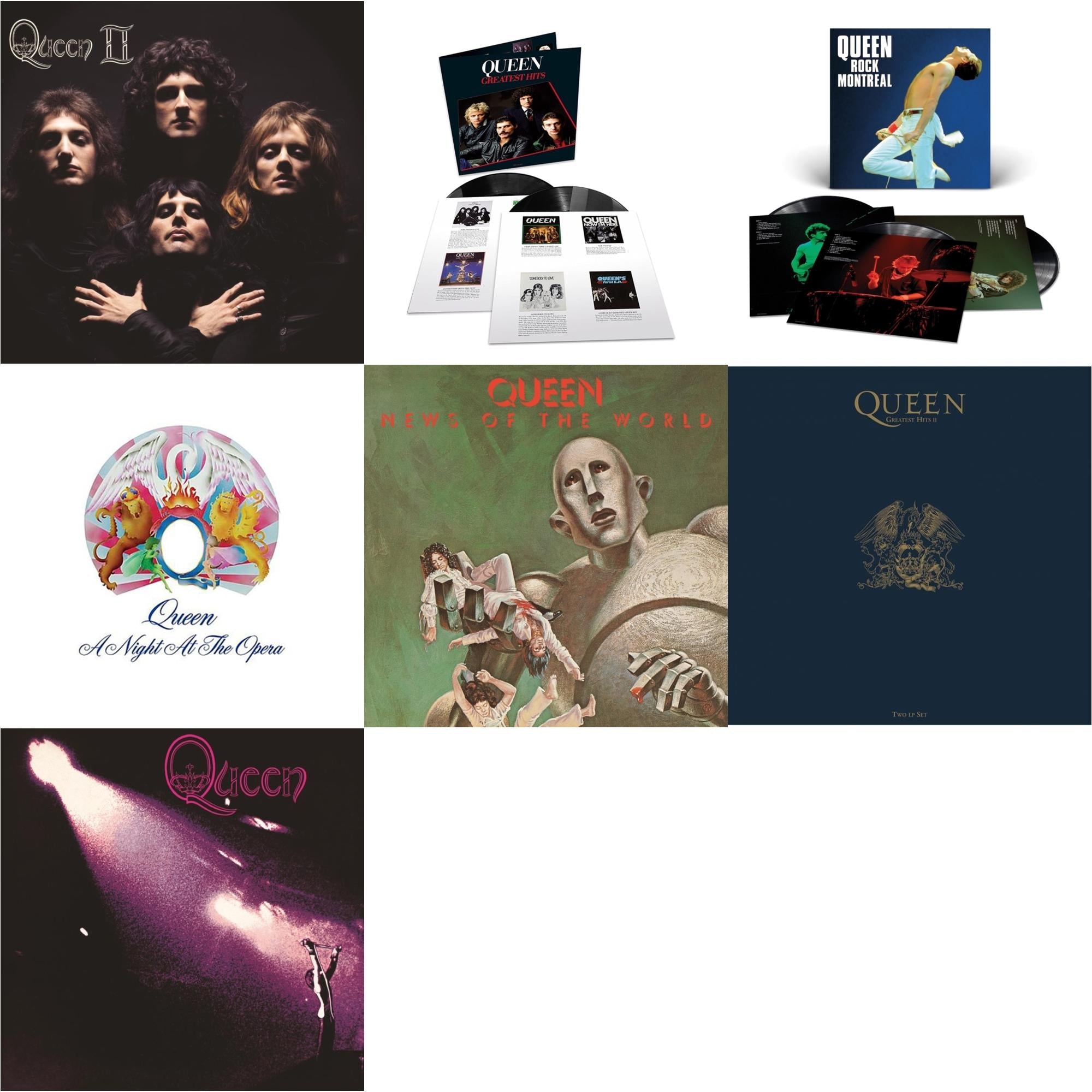 This is a 7 LP Vinyl SKU bundle.
1.This LP Vinyl is brand new.Format: LP VinylMusic Style: Hard RockThis item's title is: Queen IiArtist: QueenLabel: HOLLYWOOD RECORDSBarcode: 050087511043Release Date: 11/4/2022
2.This LP Vinyl is brand new.