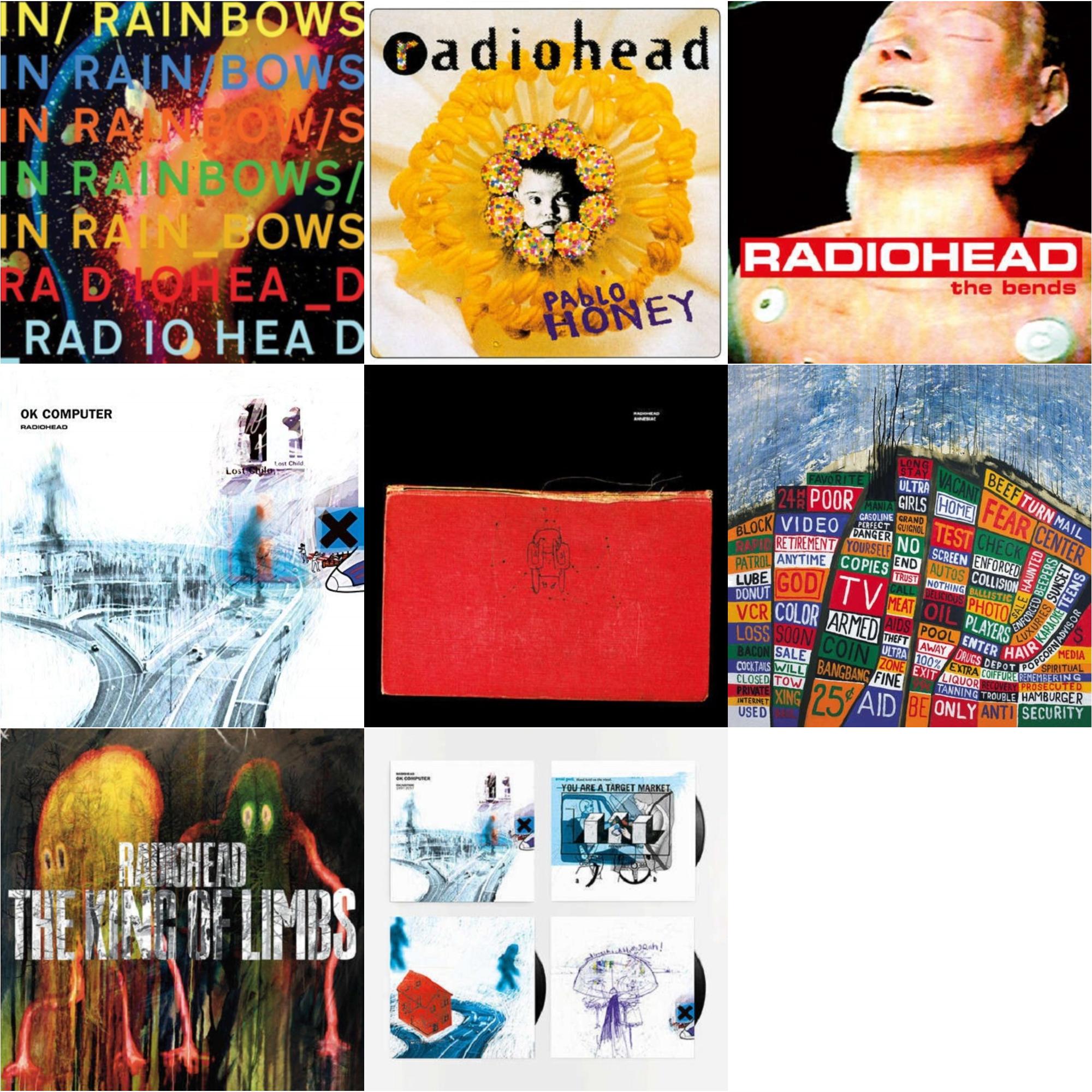 In Rainbows (180G) & Pablo Honey (180G) & Bends (180G) & Ok Computer (2LP/180G) & Amnesiac (2LP/180G) & Hail To The Thief (2LP/45 RPM/180G) & King Of Limbs (180G) & Ok Computer Oknotok (3LP/180G)