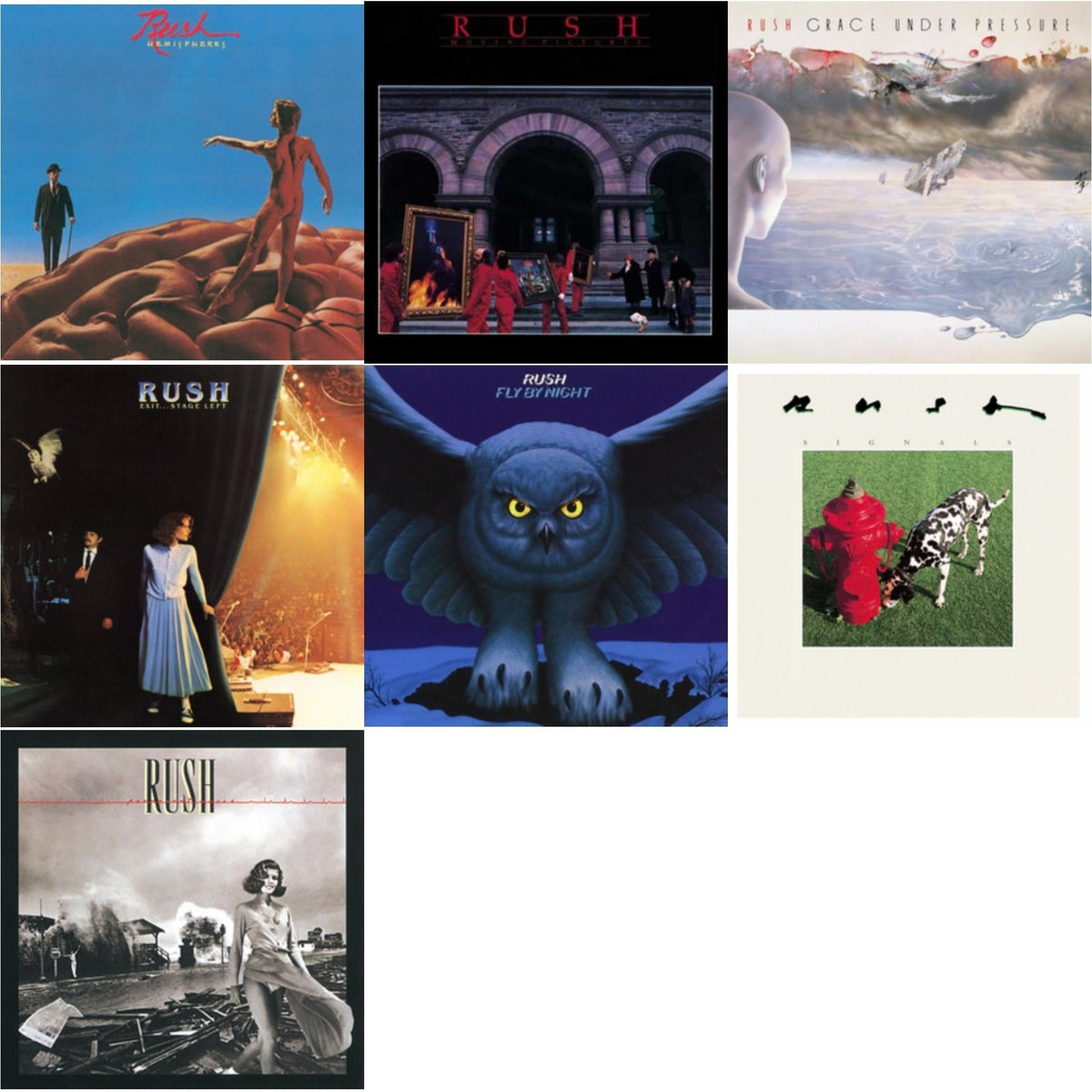Fly By Night (180G) & Hemispheres (180G) & Permanent Waves (180G) & Moving Pictures (180G LP Vinyl/Dl Card) & Exit Stage Left (180G) & Signals (180G) & Grace Under Pressure (180G)