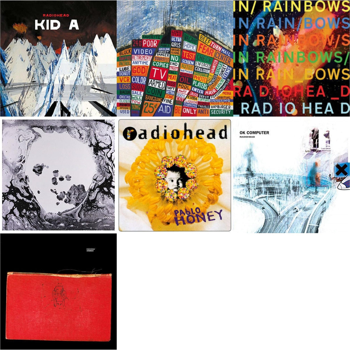 In Rainbows (180G) & Pablo Honey (180G) & Ok Computer (2LP/180G) & Kid A (2LP/180G) & Amnesiac (2LP/180G) & Hail To The Thief (2LP/45 RPM/180G) & Moon Shaped Pool (Foil Gatefold Cover)