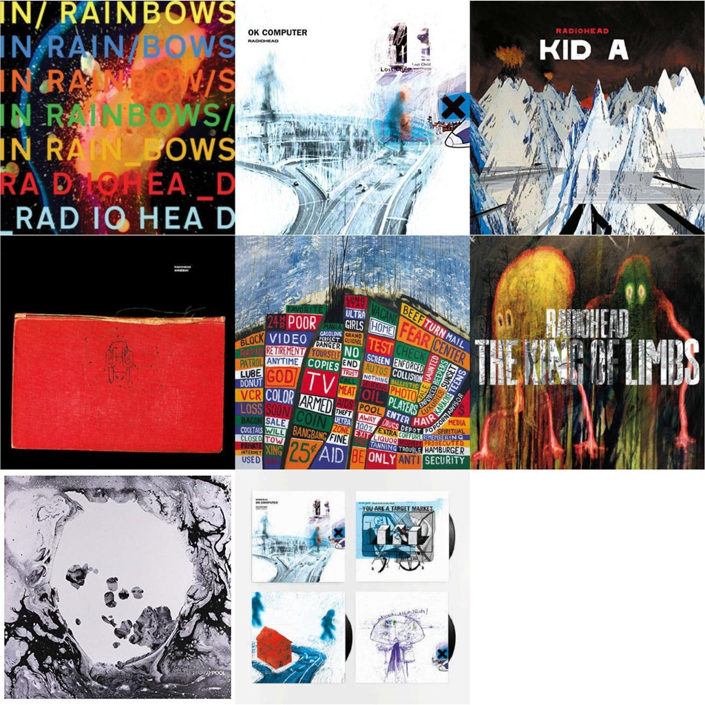 In Rainbows (180G) & Ok Computer (2LP/180G) & Kid A (2LP/180G) & Amnesiac (2LP/180G) & Hail To The Thief (2LP/45 RPM/180G) & King Of Limbs (180G) & Moon Shaped Pool (Foil Gatefold Cover) & Ok Computer Oknotok (3LP/180G)