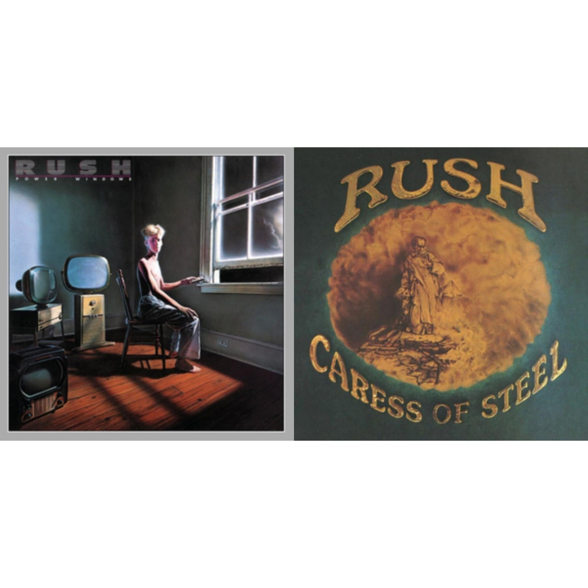 Rush - Caress Of Steel (180G/Dl Card) & Power Windows (180G) - LP Vinyl Bundle