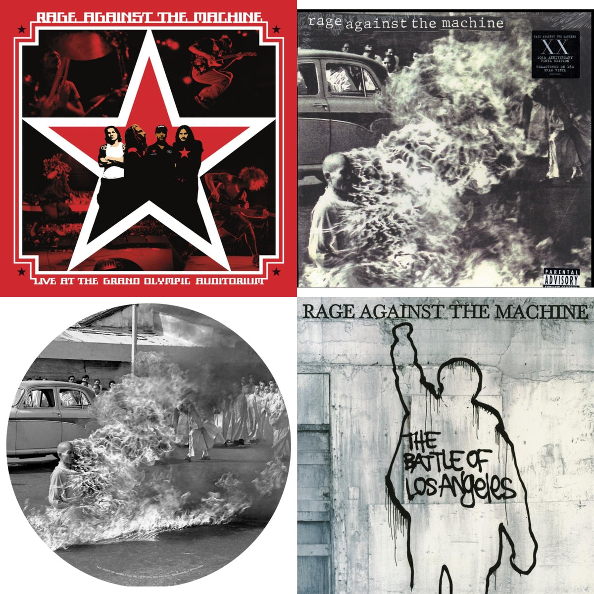 Rage Against The Machine - Live At The Grand Olympic Auditorium (2LP/180G Vinyl) & Battle Of Los Angeles (180G LP Vinyl) & Rage Against The Machine & Rage Against The Machine (X) (Picture Disc)