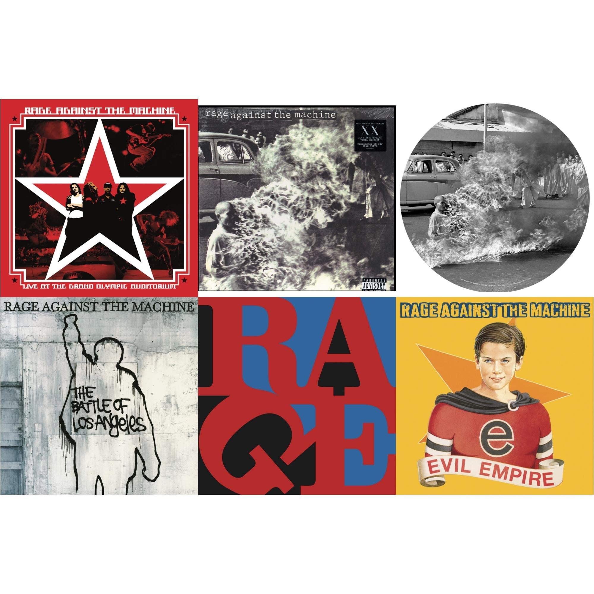 This is a 6 LP Vinyl SKU bundle.
1.This LP Vinyl is brand new.Format: LP VinylMusic Style: Alternative RockThis item's title is: Live At The Grand Olympic Auditorium (2LP/180G Vinyl)Artist: Rage Against The MachineLabel: LEGACY/ EPICBarcode: 190758440613Release Date: 9/28/2018
2.