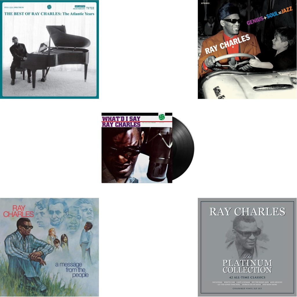 Platinum Collection (White LP Vinyl) & Best Of Ray Charles: The Atlantic Years (2LP/White Vinyl) & Message From The People (140G) & Genius + Soul = Jazz (Orange LP Vinyl) & What'd I Say (180G)