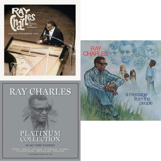 This is a 3 LP Vinyl SKU bundle.
1.This LP Vinyl is brand new.Format: LP VinylMusic Style: Rhythm & BluesThis item's title is: Live In Stockholm 1972 (140G)Artist: Ray CharlesLabel: TANGERINE RECORDSBarcode: 708857211111Release Date: 10/25/2021
2.This LP Vinyl is brand new.