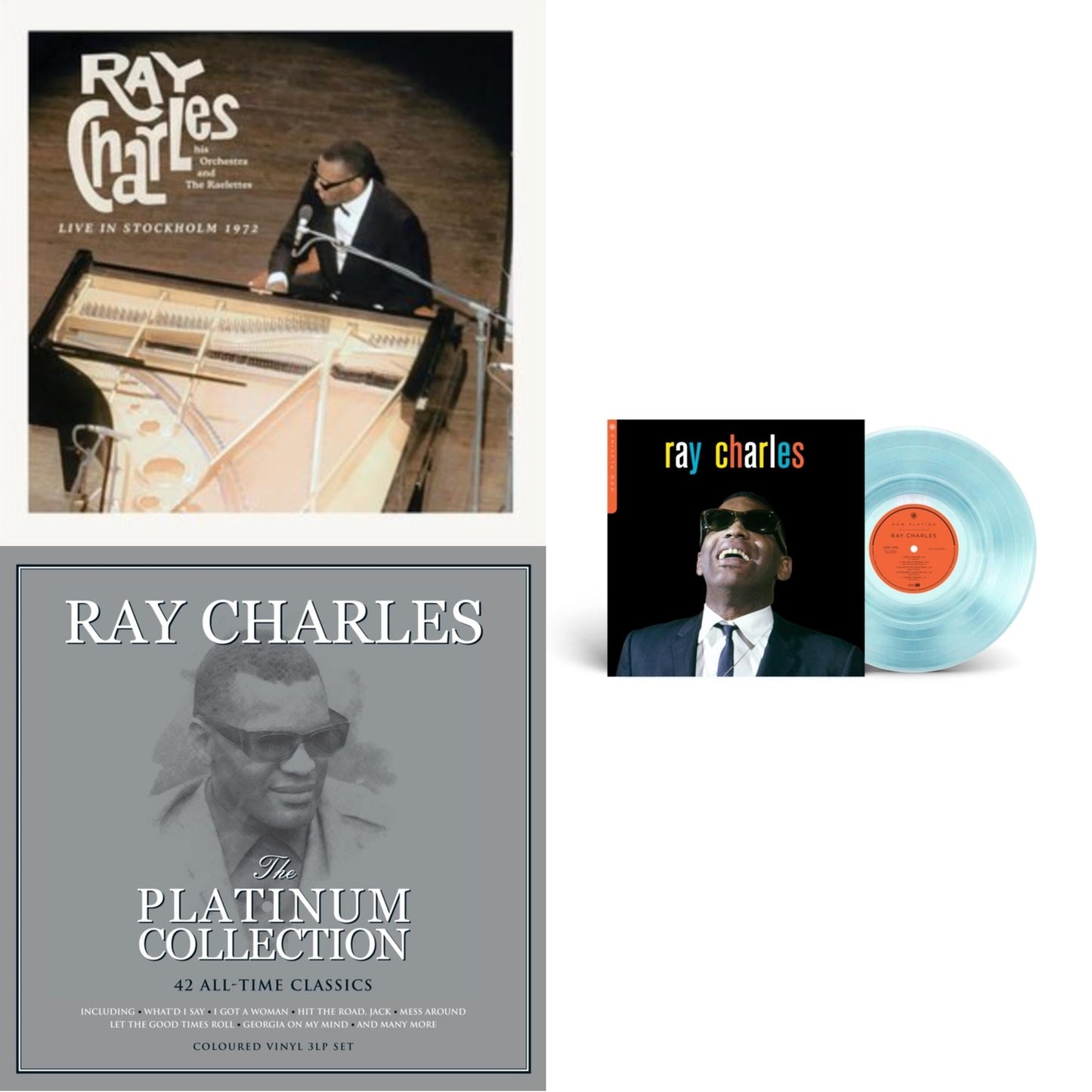 This is a 3 LP Vinyl SKU bundle.
1.This LP Vinyl is brand new.Format: LP VinylMusic Style: Rhythm & BluesThis item's title is: Live In Stockholm 1972 (140G)Artist: Ray CharlesLabel: TANGERINE RECORDSBarcode: 708857211111Release Date: 10/25/2021
2.This LP Vinyl is brand new.