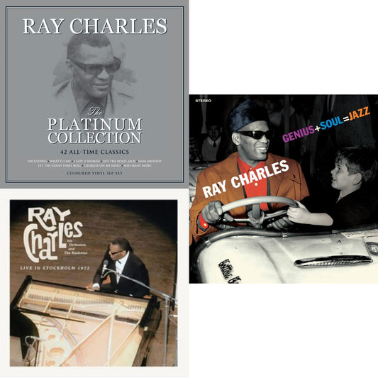 This is a 3 LP Vinyl SKU bundle.
1.This LP Vinyl is brand new.Format: LP VinylMusic Style: Rhythm & BluesThis item's title is: Platinum Collection (White LP Vinyl)Artist: Ray CharlesLabel: NOT NOW RECORDSBarcode: 5060403742858Release Date: 11/27/2020
2.This LP Vinyl is brand new.