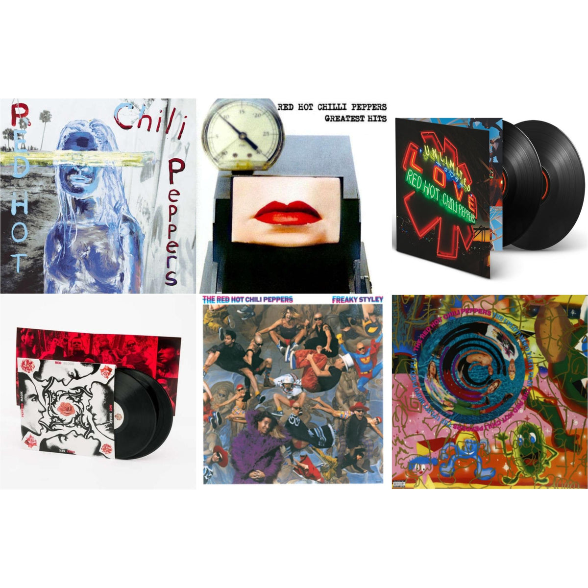 By The Way & Greatest Hits (X) & Unlimited Love (Deluxe/2LP) & Blood Sugar Sex Magik & Freaky Styley & Uplift Mofo Party Plan