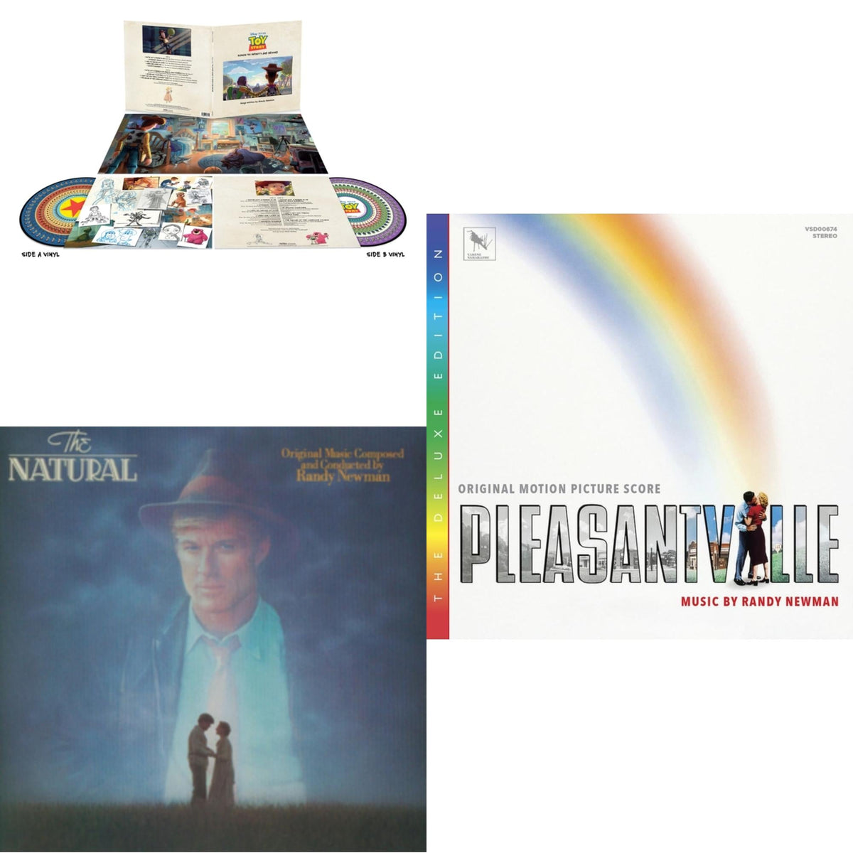 Toy Story: Songs To Infinity & Beyond (30Th Anniversary/Zoetrope LP Vinyl) & Natural (Aqua Blue LP Vinyl) & Pleasantville Ost (Deluxe Edition/America Vinyl/2LP)