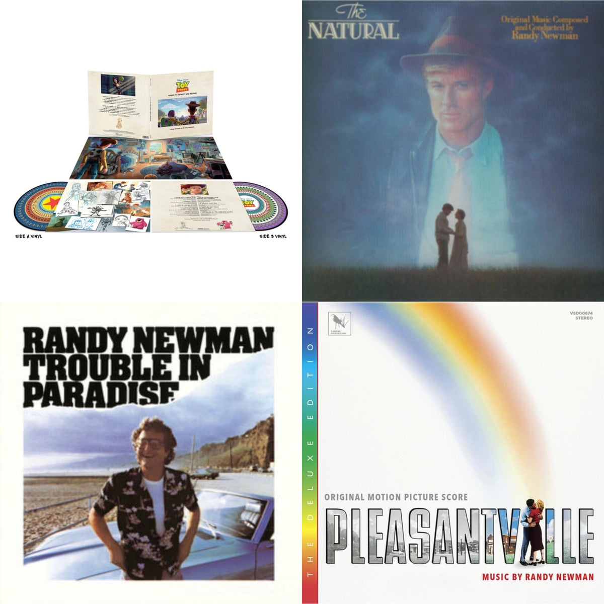 Toy Story: Songs To Infinity & Beyond (30Th Anniversary/Zoetrope LP Vinyl) & Natural (Aqua Blue LP Vinyl) & Trouble In Paradise (X) (Expanded) & Pleasantville Ost (Deluxe Edition/America Vinyl/2LP)